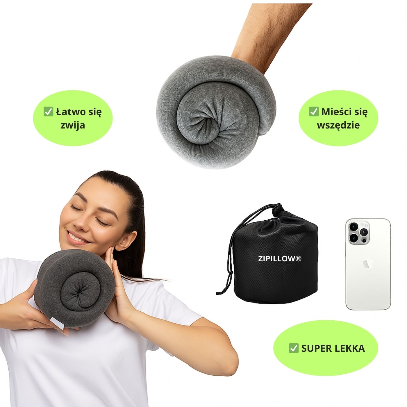 Poduszka ZIPILLOW® - Sen premium z pianki memory Ma boutique