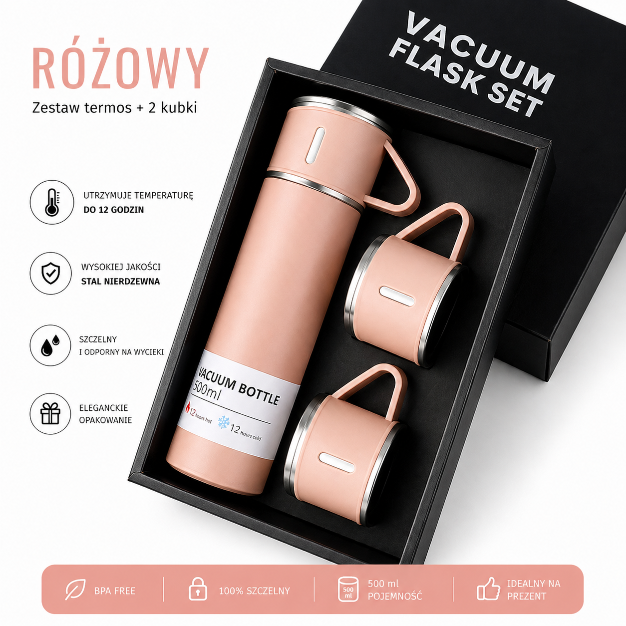 TERMICZNY KUBEK PODRÓŻNY ZE STALI NIERDZEWNEJ Ma boutique